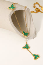 Load image into Gallery viewer, Gotta Fly Butterfly Drop Necklace
