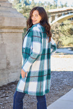 Load image into Gallery viewer, Double Take Full Size Plaid Button Up Lapel Collar Coat
