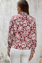 Load image into Gallery viewer, Floral Smocked Frill Neck Blouse
