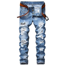 Load image into Gallery viewer, Men Ripped Jeans Pants
