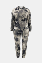 Load image into Gallery viewer, Full Size Tie-Dye Hoodie and Drawstring Joggers Set
