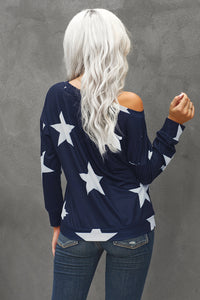 Sudadera de manga larga con estampado de estrellas