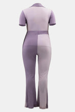 Load image into Gallery viewer, Plus Size Two-Tone Ribbed Top and Drawstring Pants Set
