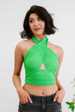 Load image into Gallery viewer, Glam À La Mode Tie-Back Halter Crop Top
