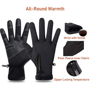 Guantes cálidos de invierno con pantalla táctil, impermeables y antideslizantes