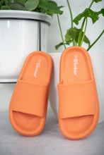 Load image into Gallery viewer, WeeBoo Go All Out Slide-On Sandals in Orange
