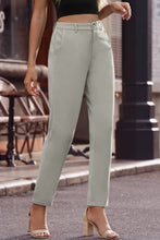 Load image into Gallery viewer, Ankle-Length Straight Leg Pants with Pockets
