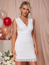 Load image into Gallery viewer, Lace Surplice Sleeveless Mini Dress
