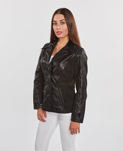 Blazer de piel de ante Myrcella para mujer