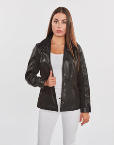 Blazer de piel de ante Myrcella para mujer