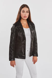 Blazer de piel de ante Myrcella para mujer