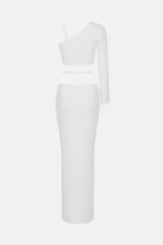 Load image into Gallery viewer, Grommet Detail Crop Top and Slit Skirt Set
