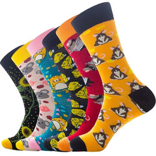 Load image into Gallery viewer, Multipack High Ankle Medium Thickness Colorful Casual Cotton sock
