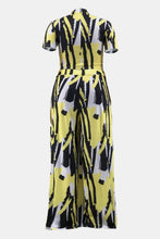 Load image into Gallery viewer, Plus Size Abstract Print Top and Wide Leg Pants Set with Pockets
