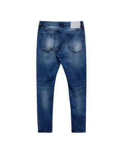 Pantalón vaquero básico ajustado azul Konus para hombre