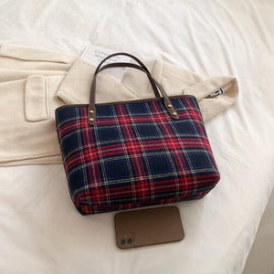 Plaid Tote Bag