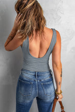 Load image into Gallery viewer, Heathered Cutout Scoop Neck Tank
