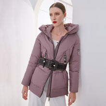 Load image into Gallery viewer, Casual hooded women winter coat parka Zipper pocket padded
