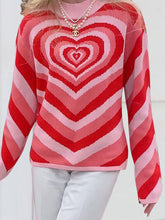 Load image into Gallery viewer, Heart Mock Neck Long Sleeve Sweater
