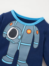 Cargar imagen en el visor de la galería, Conjunto de pantalón y top con gráfico de robot para niños
