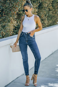 Ankle-Length Skinny Jeans with Pockets