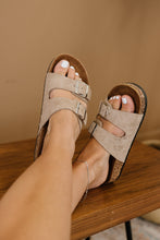 Load image into Gallery viewer, WeeBoo Walk with Me Buckled Soft Footbed Sandals in Taupe
