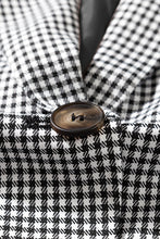 Load image into Gallery viewer, Plaid Lapel Collar Button Cuff Blazer
