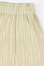 Load image into Gallery viewer, Accordion Pleated Notched Neck Top and Cropped Wide Leg Pants Set
