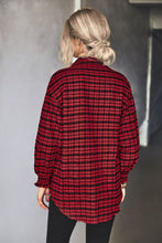 Load image into Gallery viewer, Plaid Button Front Dropped Shoulder Shirt
