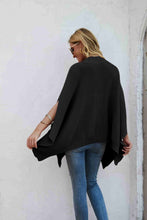 Load image into Gallery viewer, Waffle-Knit Cloak Sleeve Pocket Sweater
