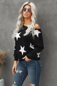 Sudadera de manga larga con estampado de estrellas