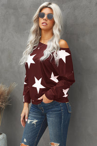 Sudadera de manga larga con estampado de estrellas