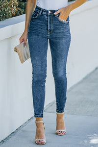 Ankle-Length Skinny Jeans with Pockets