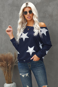 Sudadera de manga larga con estampado de estrellas