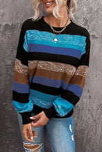 Load image into Gallery viewer, Cozy For Keeps Color Block Drop Shoulder Sweater
