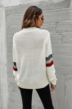 Load image into Gallery viewer, Feeling You Best Striped Cable-Knit Round Neck Sweater
