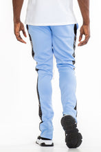 Load image into Gallery viewer, LEATHER TRACK PANTS - LIGHT BLUE
