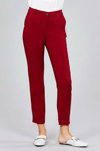 Seam Side Pocket Classic Stretch Crop Pants