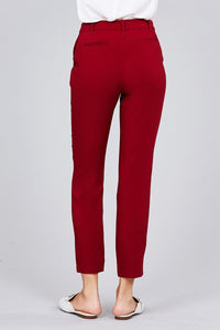 Seam Side Pocket Classic Stretch Crop Pants