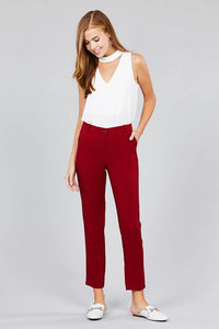 Seam Side Pocket Classic Stretch Crop Pants