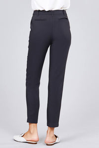 Seam Side Pocket Classic Stretch Crop Pants