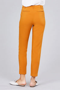 Seam Side Pocket Classic Stretch Crop Pants