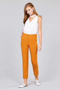 Seam Side Pocket Classic Stretch Crop Pants