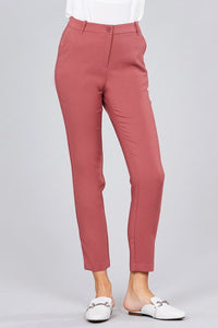 Seam Side Pocket Classic Stretch Crop Pants