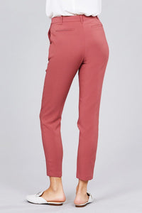 Seam Side Pocket Classic Stretch Crop Pants