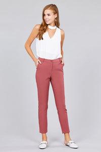 Seam Side Pocket Classic Stretch Crop Pants