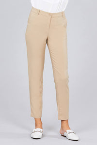 Seam Side Pocket Classic Stretch Crop Pants