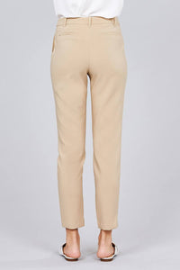 Seam Side Pocket Classic Stretch Crop Pants