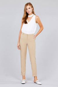 Seam Side Pocket Classic Stretch Crop Pants