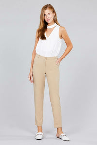 Seam Side Pocket Classic Stretch Crop Pants